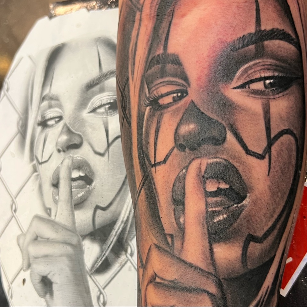 Black and grey realism tattoo